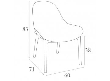 Лаунж-кресло пластиковое Sky Lounge бежевый