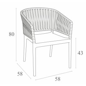 Кресло пластиковое Portofino черный