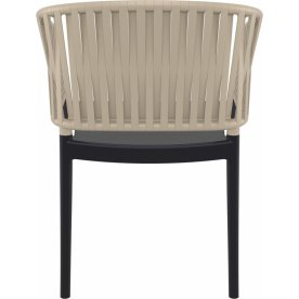 Кресло пластиковое Portofino черный / бежевый