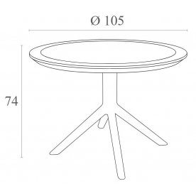 Пластиковый стол 234/124-0602