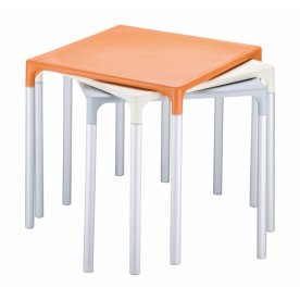 Стол пластиковый Mango Alu серебристый