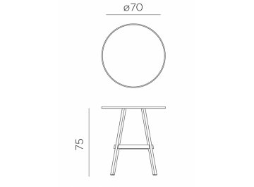 Стол пластиковый обеденный Combo 70 терра