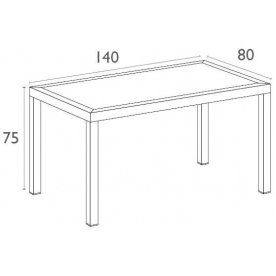 Пластиковый стол Orlando