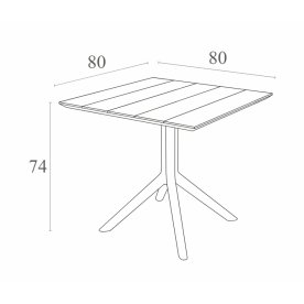 Стол пластиковый Paris Table 80 черный