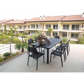 Стол пластиковый раздвижной Libeccio антрацит