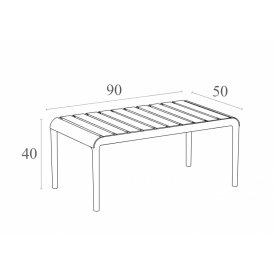Столик пластиковый журнальный Paris Lounge Table белый