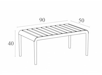 Столик пластиковый журнальный Paris Lounge Table белый