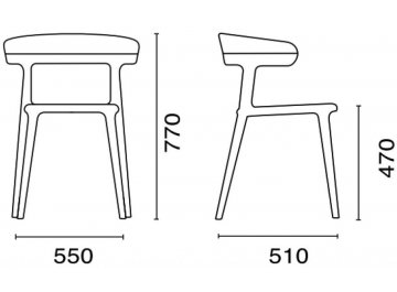 Пластиковый стул PP/luna42-01