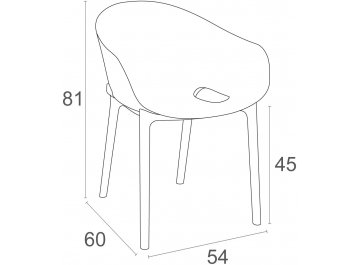 Пластиковый стул 234/151-0435