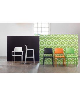 Стул пластиковый барный Faro белый