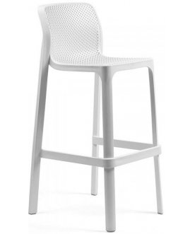 Стул пластиковый барный Net Stool белый