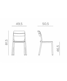 Стул пластиковый Cassia Bistrot бежевый