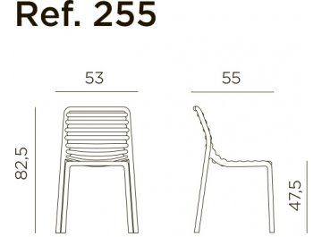 Стул пластиковый Doga Bistrot