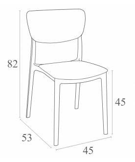 Стул пластиковый Monna красный