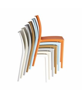 Стул пластиковый Maya серебристый / серебристый