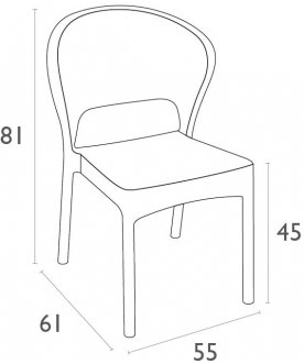 Стул пластиковый плетеный Daytona коричневый