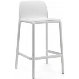Стул пластиковый полубарный Faro Mini белый