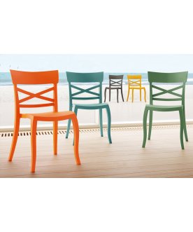 Стул пластиковый XSera-S голубой