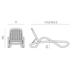 Шезлонг-лежак Alfa