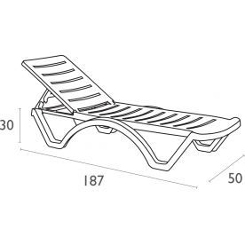 Шезлонг-лежак Aqua