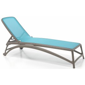 Шезлонг-лежак пластиковый Atlantico тортора / голубой