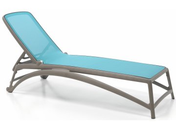 Шезлонг-лежак пластиковый Atlantico тортора / голубой