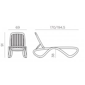 Шезлонг-лежак Omega
