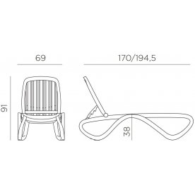 Шезлонг Tropico