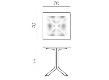 Пластиковый стол Clip 70