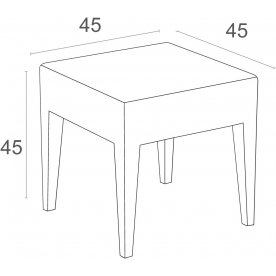 Пластиковый стол Miami Lounge