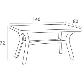 Пластиковый стол Roma