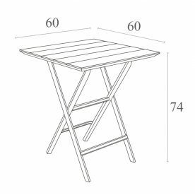 Стол пластиковый складной Helen Folding Table 60 оливковый