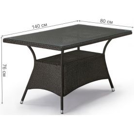 Стол T198A-W53-140x80