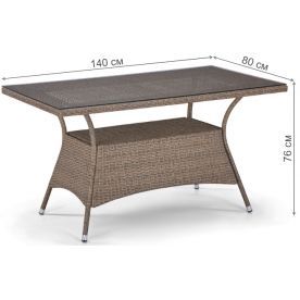 Стол T198B-W56-140x80