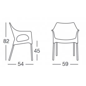 Пластиковое кресло Ola