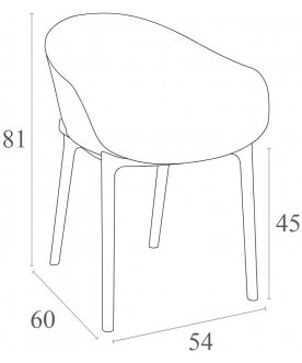 Пластиковое кресло Sky
