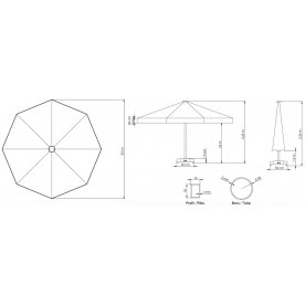 Зонт 50-1011-20+61-2001-05/W/35