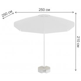 Зонт 50-1011-25/WH/WH/V