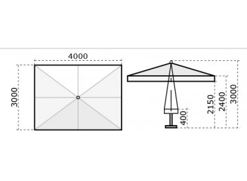 Зонт профессиональный Palladio Standard