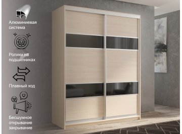 Шкаф-купе Кааппи 7 дуб молочный 120х45