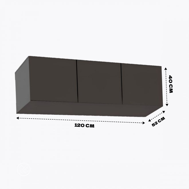 Шкаф навесной Бостон 120 графит