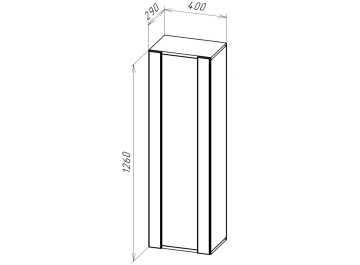 Шкаф-пенал Лоук Т-21 серый графит