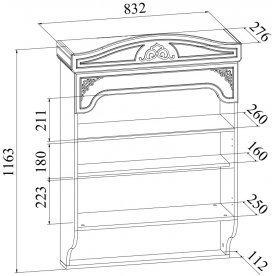 Шкаф навесной Ассоль плюс АС-14