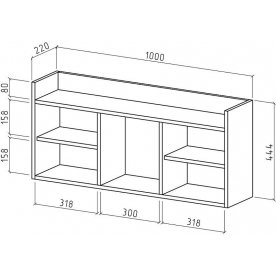 Шкаф навесной Остин-1