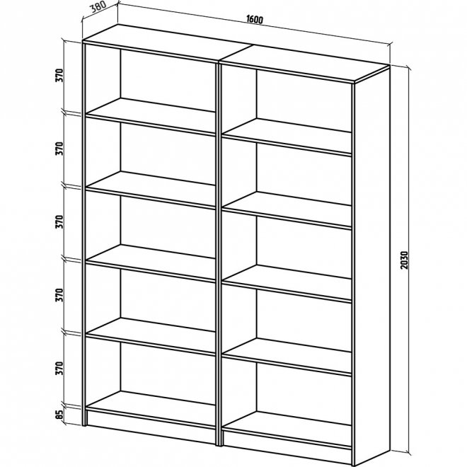 Шкаф Бостон-13 160 см дуб молочный