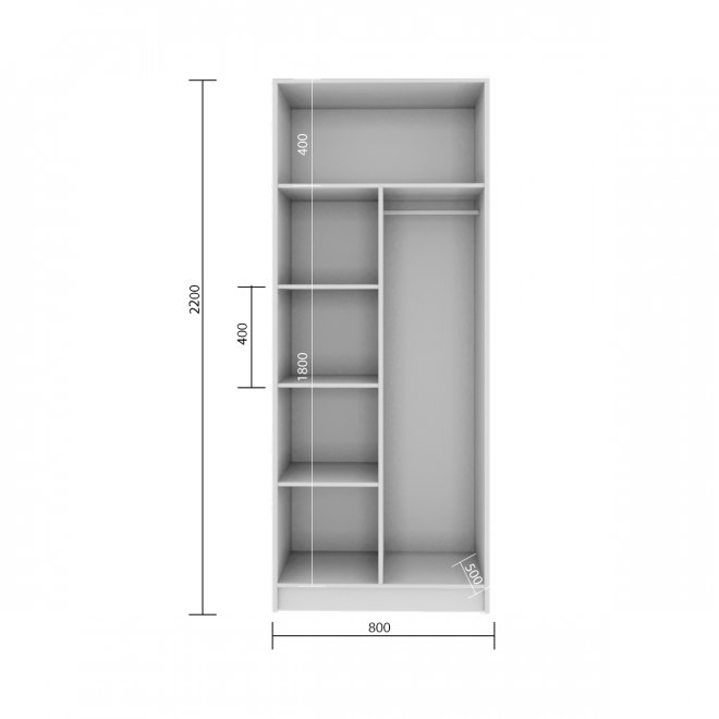 Шкаф Бостон 80 белый