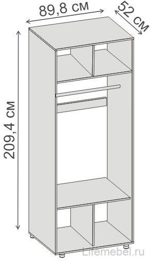Шкаф двухдверный Аллегро венге linum / caiman белый