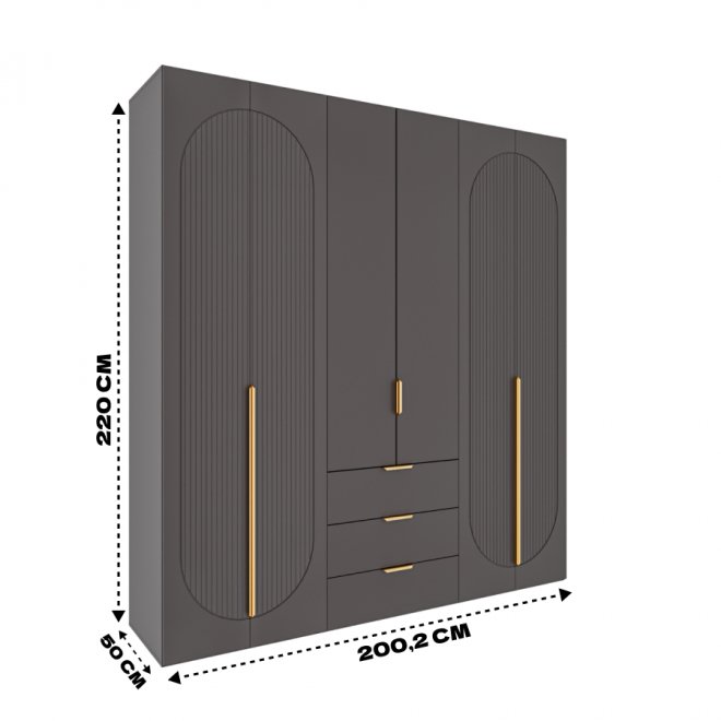 Шкаф Фиеста 200 графит