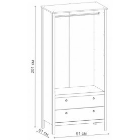Шкаф Хельга SZF2D2S 90