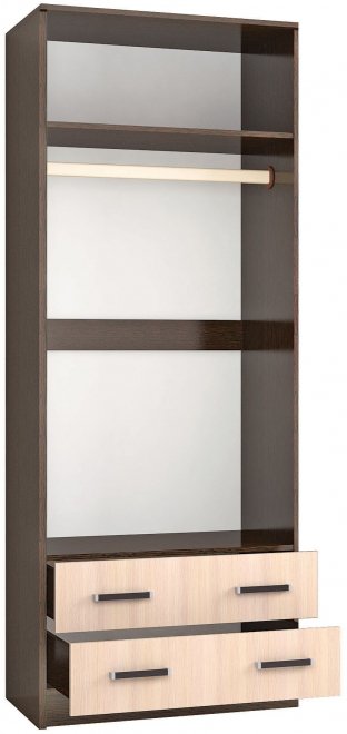 Шкаф Лагуна 80 см венге / дуб молочный